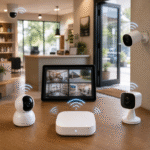 Wi-Fi camera hub connecting multiple security cameras for multi-camera monitoring